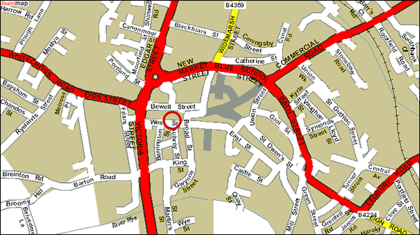 Hereford Street Map